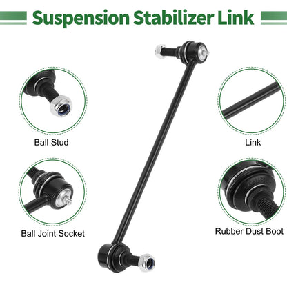 8pcs Front Suspension Kit Tie Rod End Sway Bar Link Ball for Volkswagen Routan