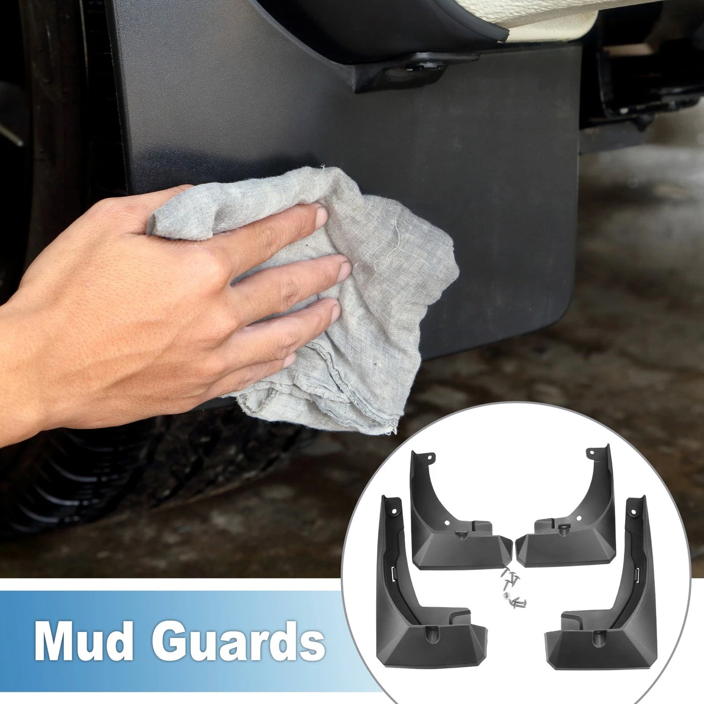 Front & Rear Side Mud Flap Splash Guard for Toyota Corolla Cross (2021–2023)