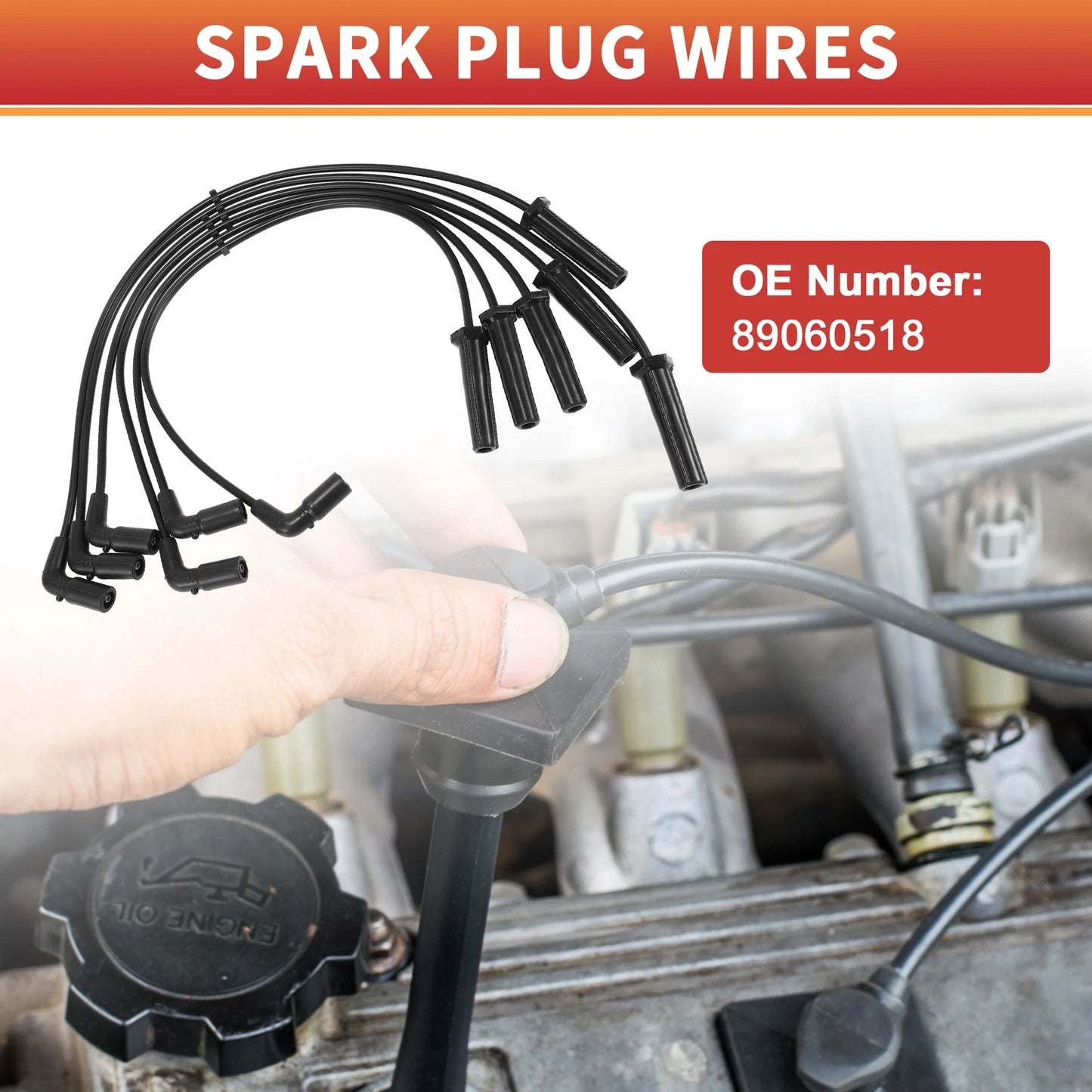 6 x Spark Plug Wire Ignition Coil Cable for Chevrolet Express 1500