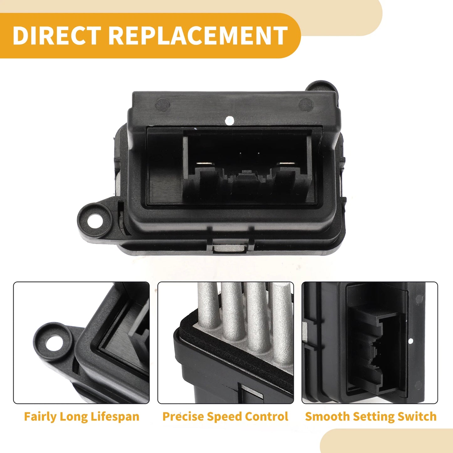 Blower Motor Resistor for Ford C-Max (DM2) 2007-2010 Black