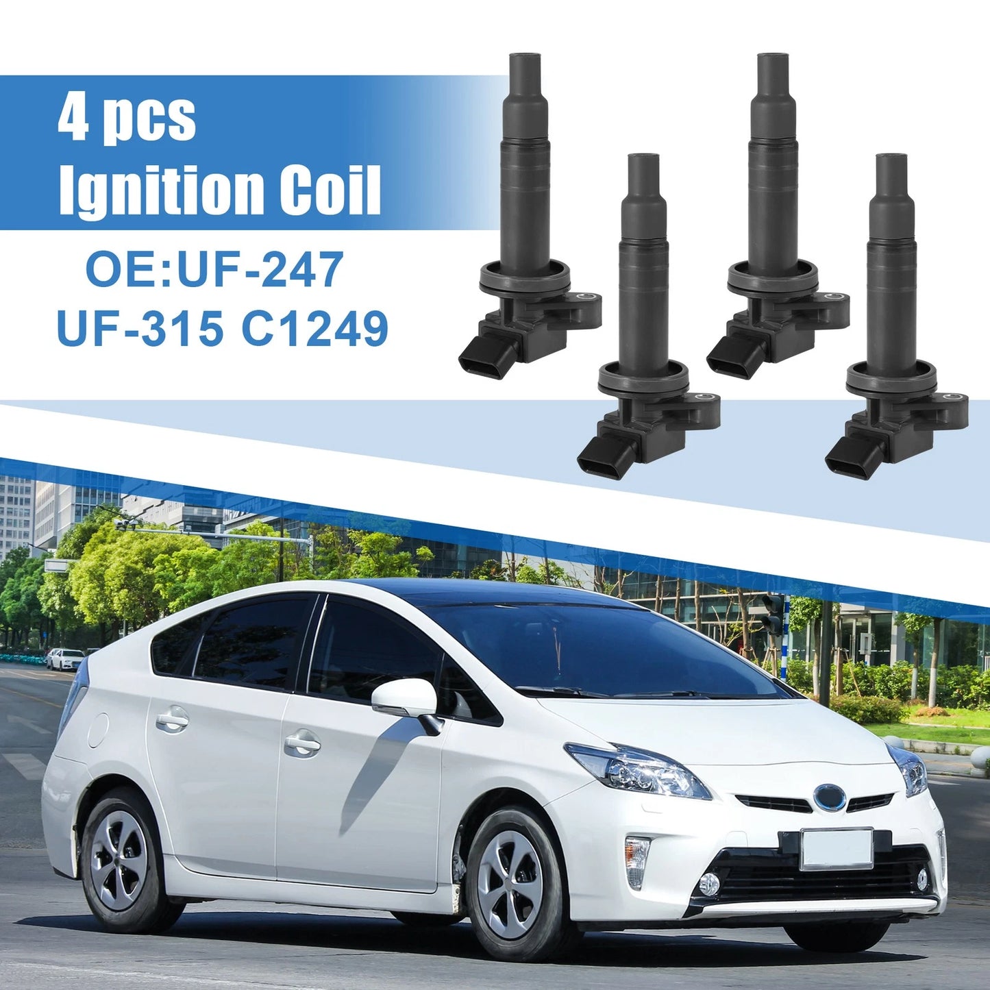 4 x Car Ignition Coils for Toyota Corolla 1.8L (2000-2008)