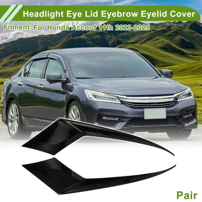 Headlight Eyebrow Cover for Honda Accord 11th (2023-2025) Black