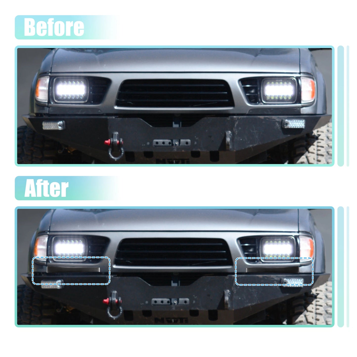 Front Headlight Bumper Grille Filler for Toyota (2010-2015)