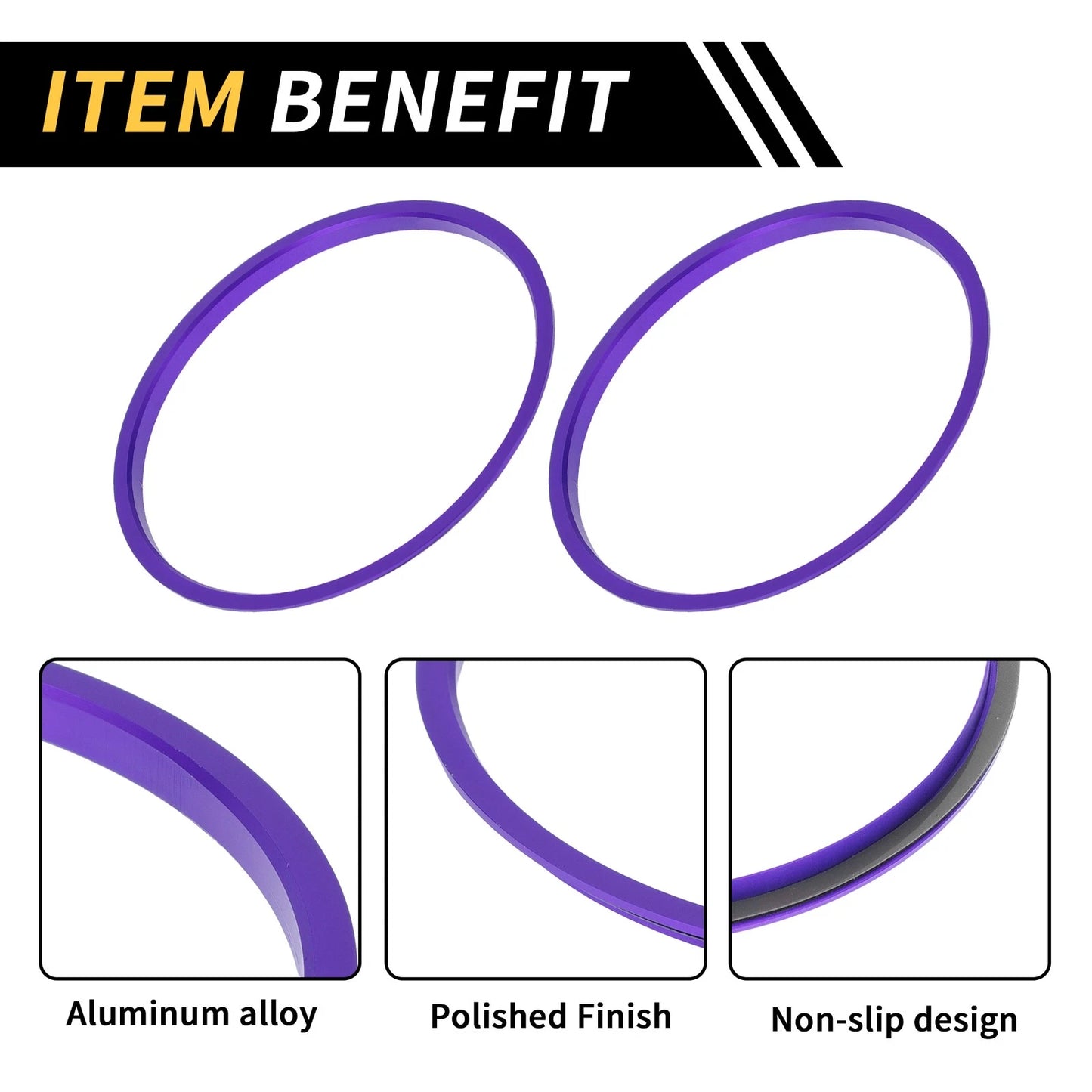 AC Vent Dashboard Decoration Rings for Toyota Tacoma (2016-2021) - 4 Pcs Purple
