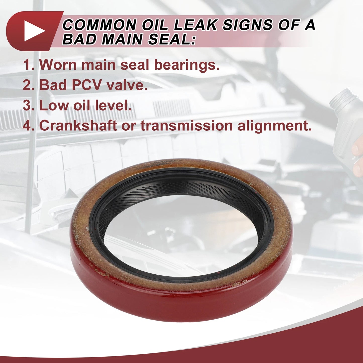1x Front Crankshaft Oil Seal for Chevrolet GMC
