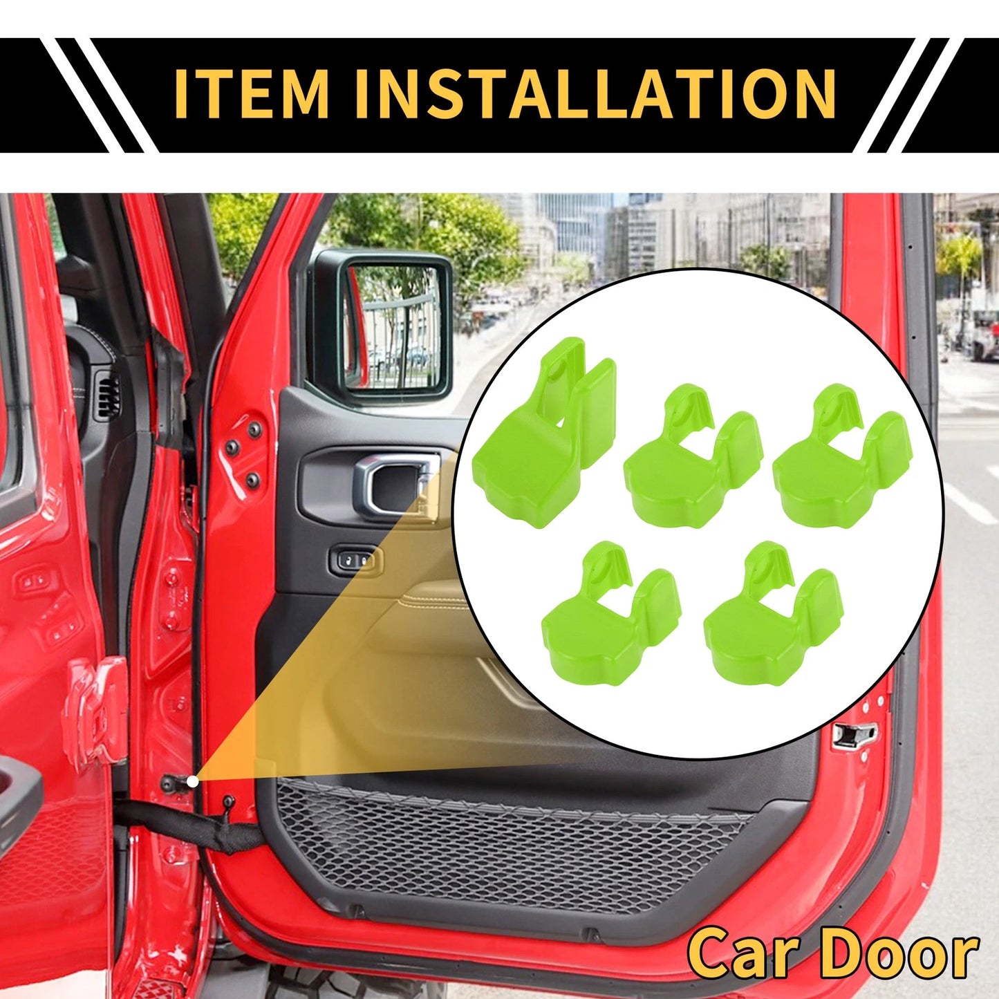 Door Limiting Cover Trim for Jeep Wrangler JL JLU (2018-2024) Green