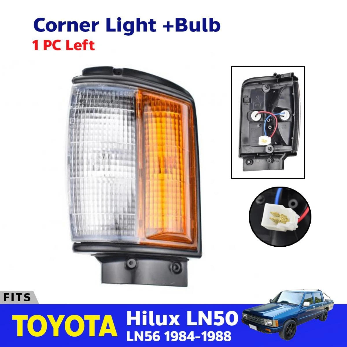 Corner Light Signal Lamp +Bulb LH Fits Toyota Hilux LN50 N56 Pickup 1984-88 D05