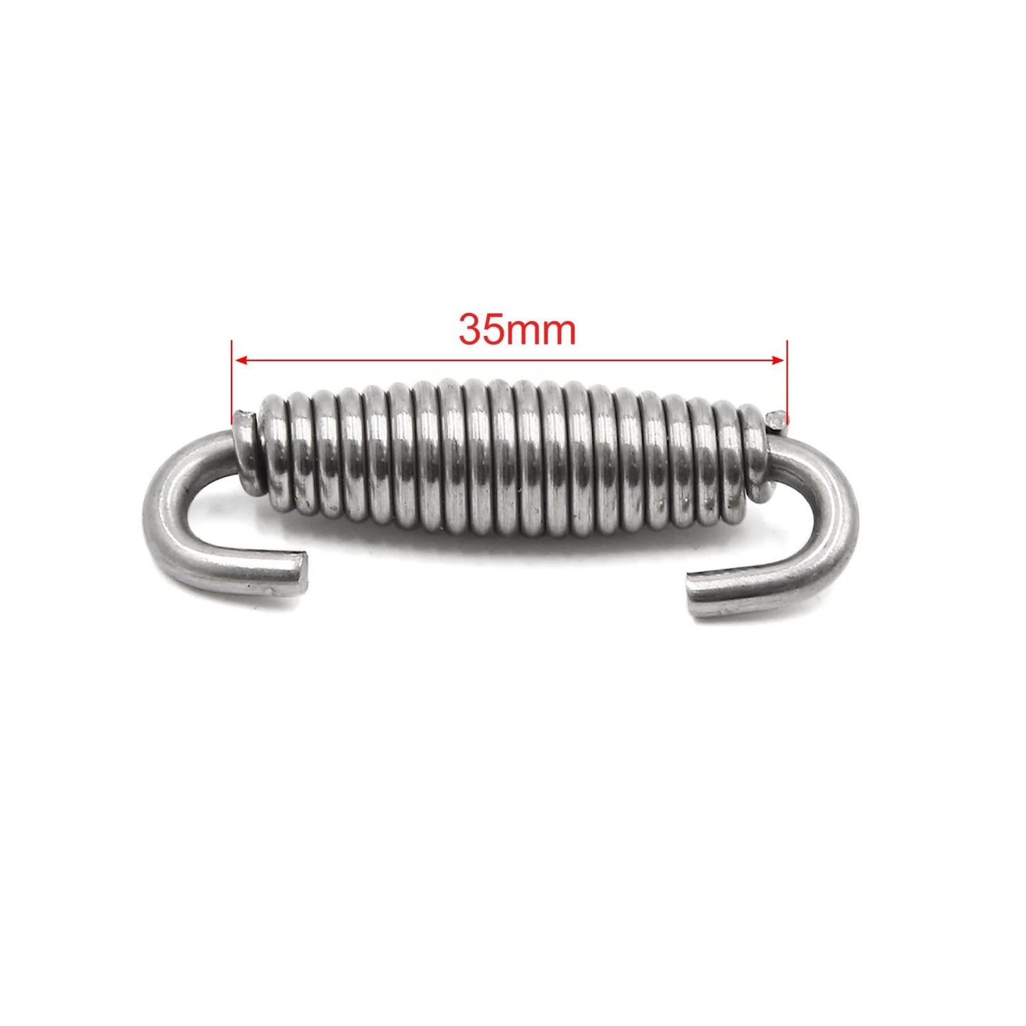 8pcs 60mm Stainless Steel Silver Tone Motorcycle Exhaust Pipe Springs Hooks