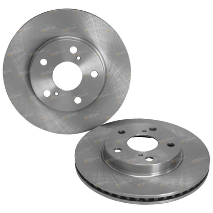2 x Front Disc Rotors & GCT Brake Pads for Corolla ZRE152/153/182 (2007–2018)