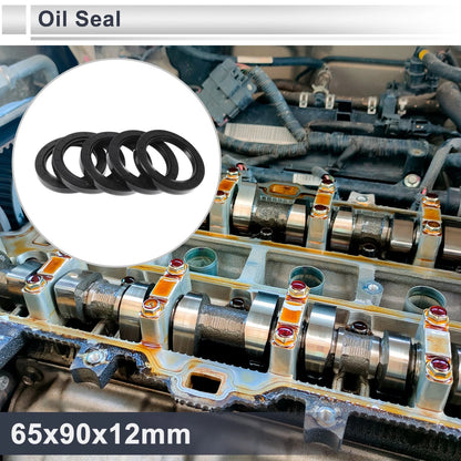 Oil seal 65x90x12mm 5 Pcs Rotary Shaft Seal Nitrile Rubber