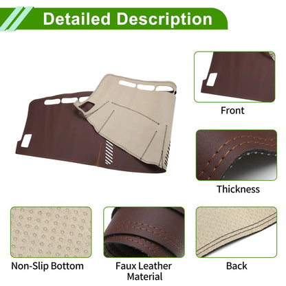 Dashboard Cover Mat for Ford Ranger (2018-2021) - Brown Dash Carpet
