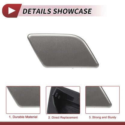Washer Nozzle Cover Cap for BMW X1 (2016-2023) - Front Left Right, Silver Tone