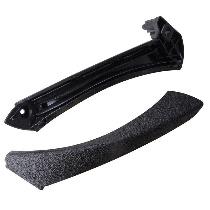 Black Inner & Outer Door Panel Handle Pull Trim Cover for BMW E90 328i (2007-2013)