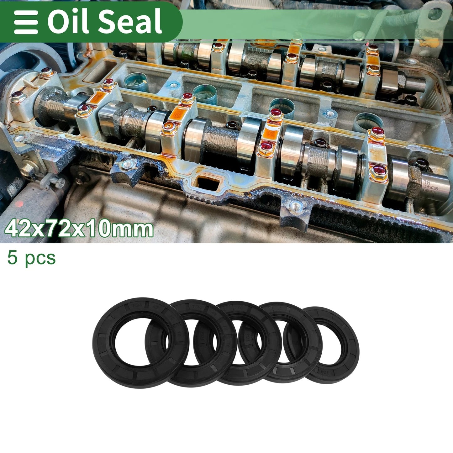 Oil Seal 42x72x10mm NBR Rubber Rotary Shaft Seal High Pressure for Make Model