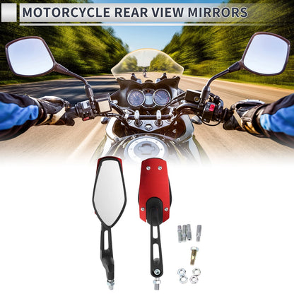 M8/M10 2 x Rear View Handlebar Mirrors for Motorcycle