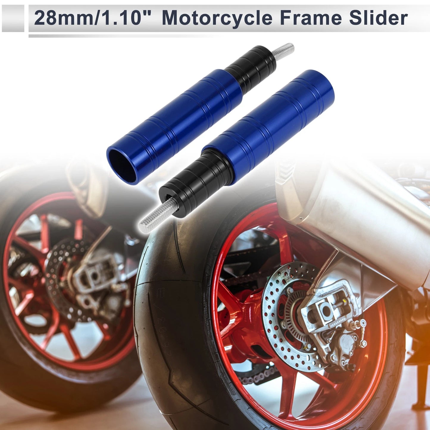 10.5mm Aluminum Alloy Slider Frame Bolt 2 x for Motorcycle