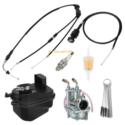 Carburetor & Air Filter Box Throttle Choke Cable for Yamaha PW50 (2008–2024)