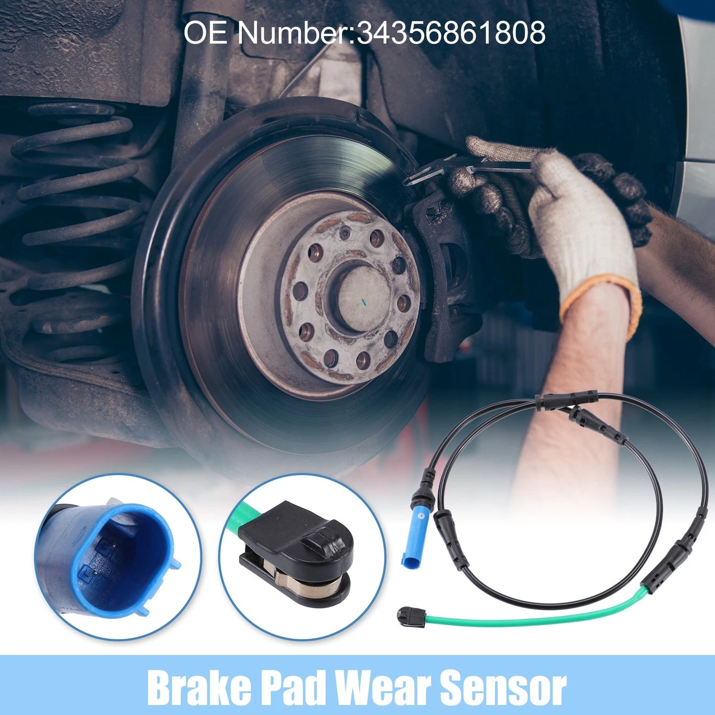 Rear Disc Brake Pad Wear Indicator Sensor for BMW 530i