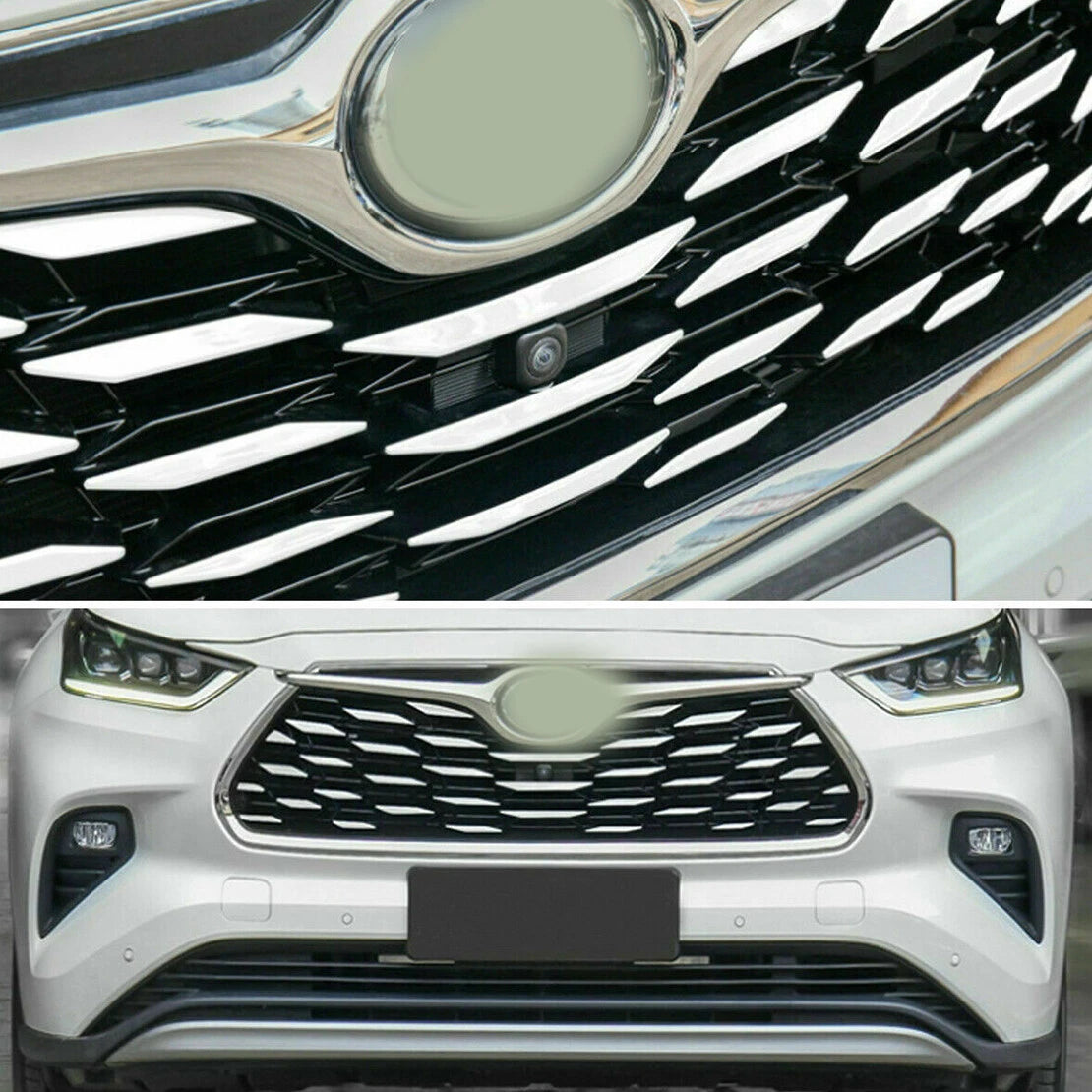 Stainless Front Grille Cover Trim for Toyota Highlander (2020-2022)