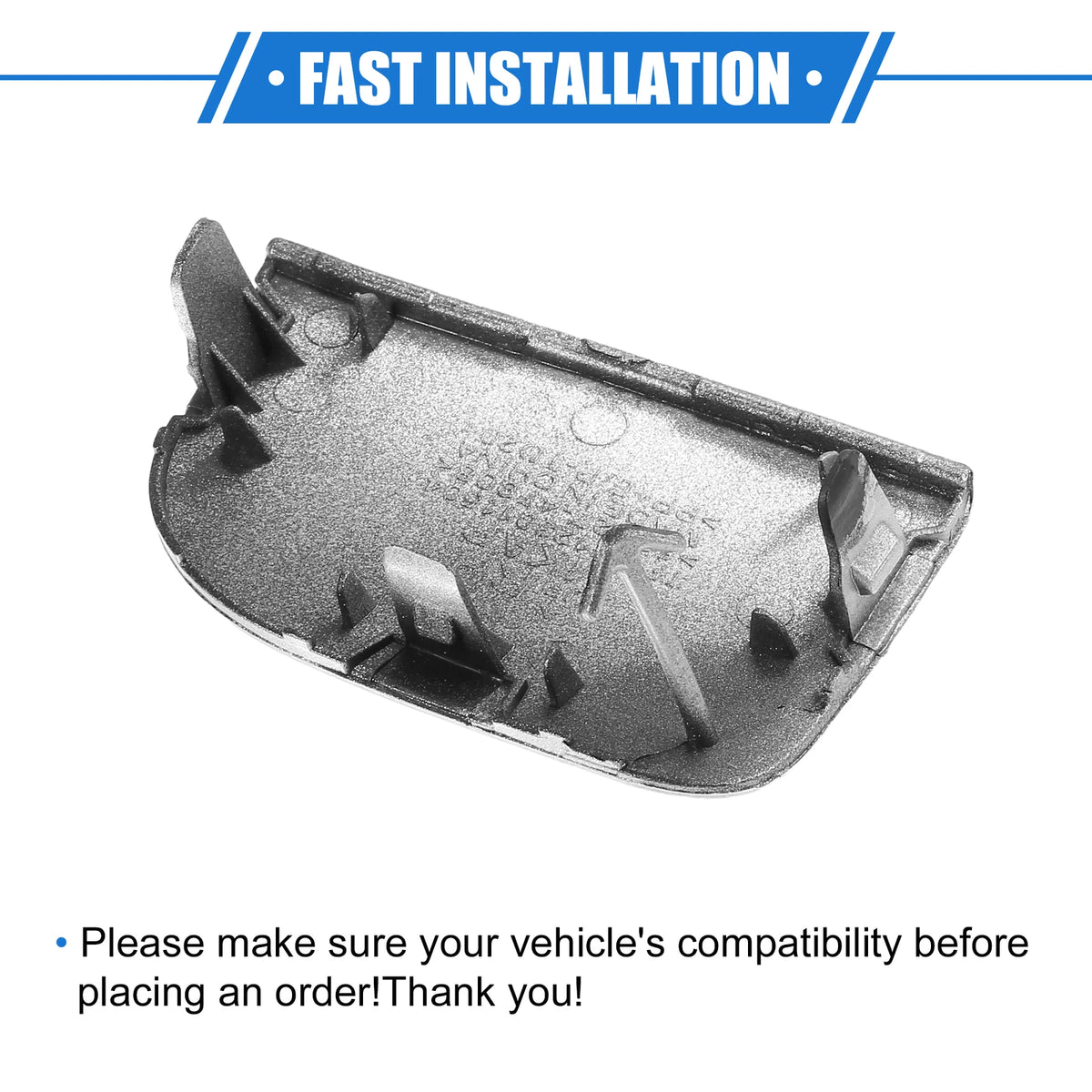 Front Right Bumper Tow Hook Cover for Toyota Prius XW30 (2012-2015) Silver
