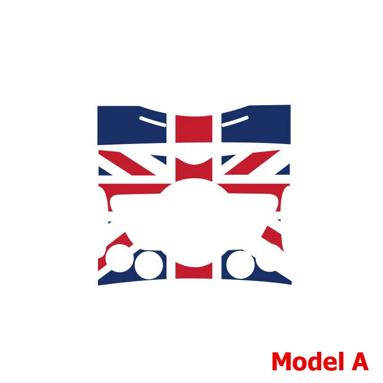 Union Jack AC Button Center Console Sticker PET Decal Fit For Mini Cooper