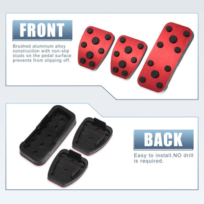 Gas Brake Clutch Pedal Pads Covers for Subaru Impreza Forester (2008-2021)