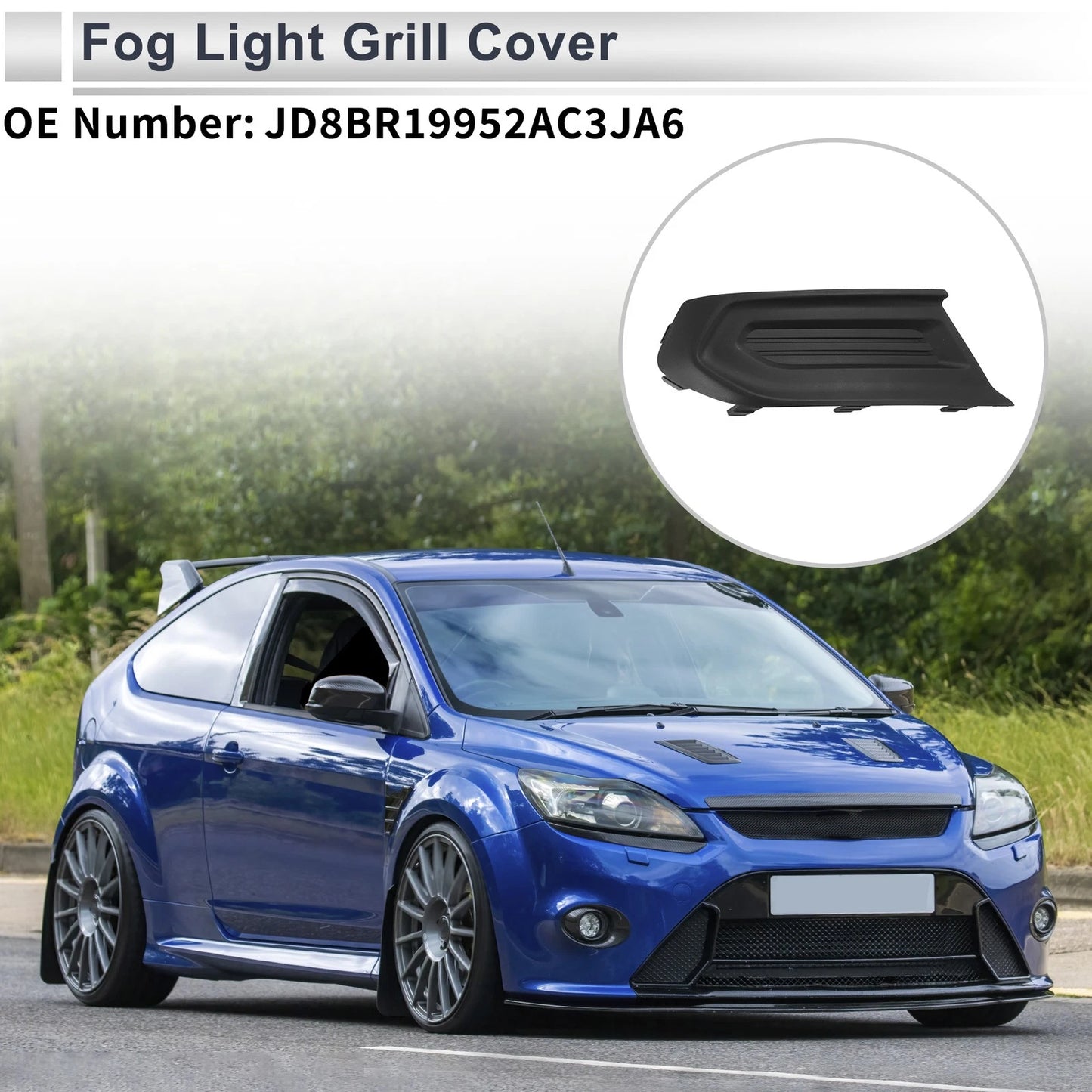 Front Right Fog Light Grill for Ford Escort (2015-2019)