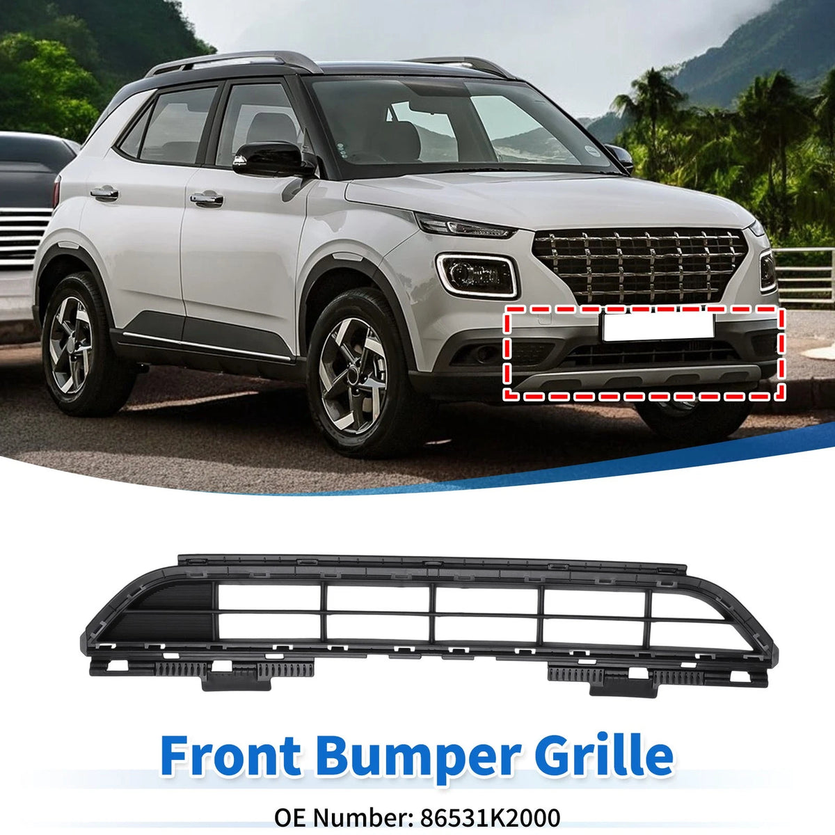 Lower Grille Bumper Cover for Hyundai Venue (2020-2022)