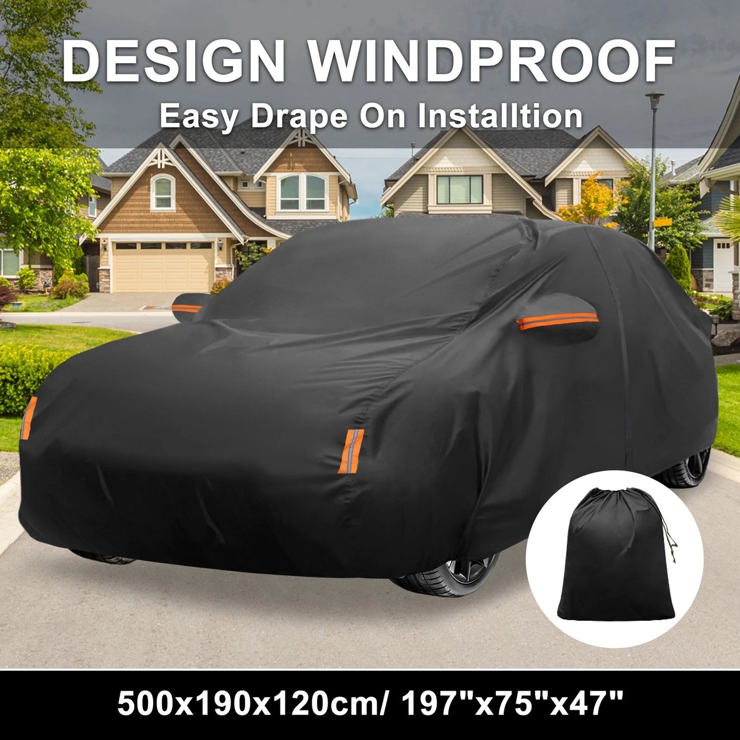 Waterproof 210D-PU Car Cover for Honda Accord