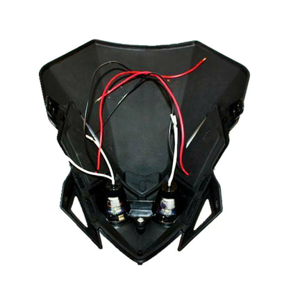 BLACK LED Head Light + Strips for PIT Trail Dirt Motorcycle Motocross Bike