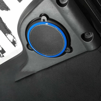 Blue Roof Speaker Trim Rings Covers for Jeep Wrangler JK (2007-2014)