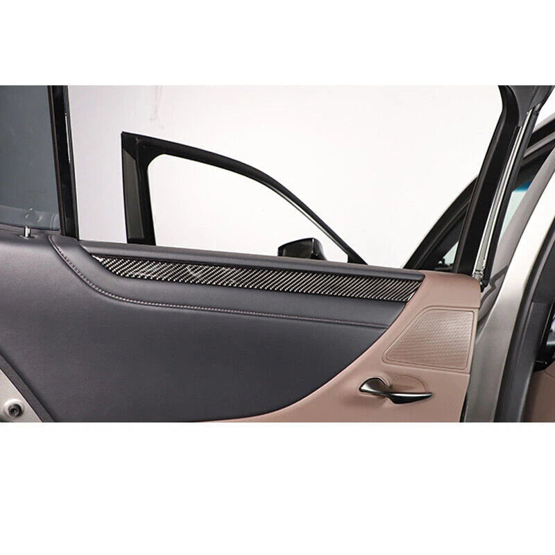 4x Real Carbon Fiber Door Strip Sticker Cover for Lexus ES (2019–2024)