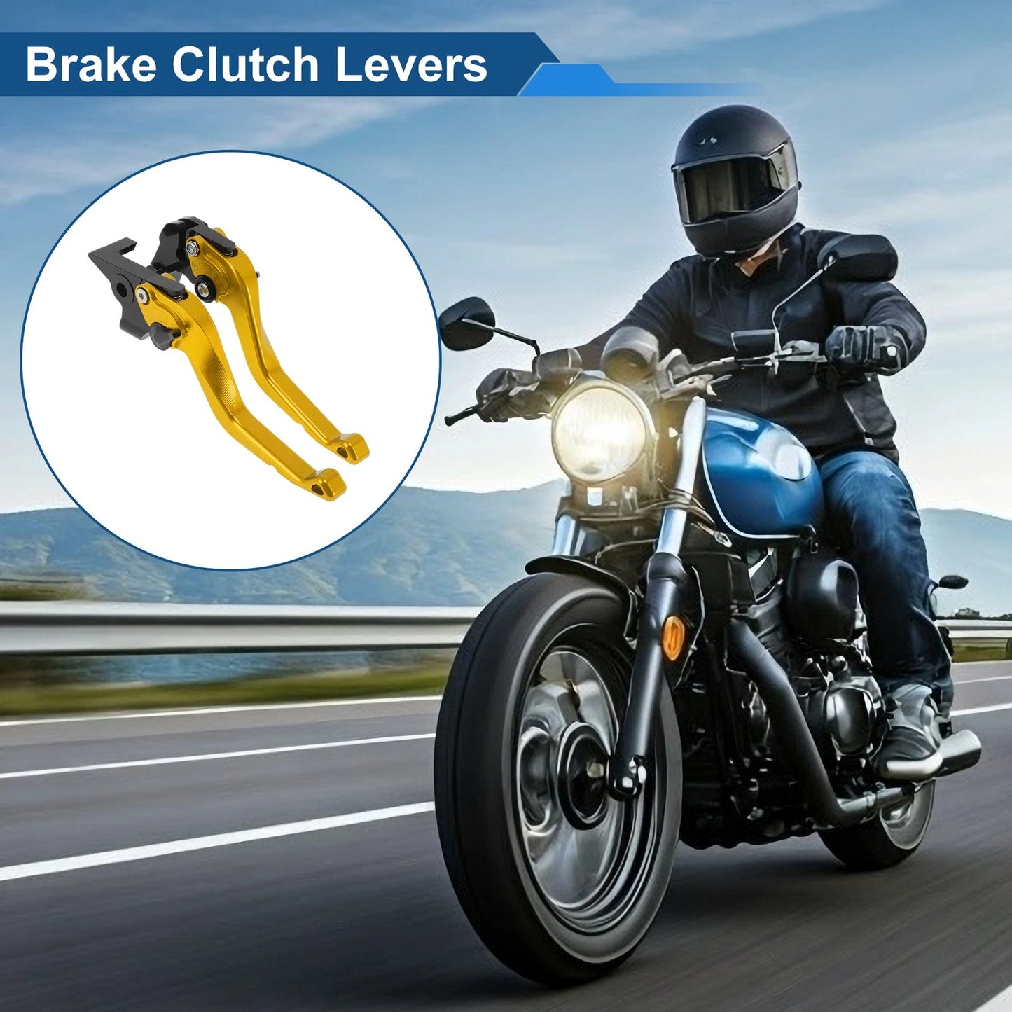 1 pair Short Brake Clutch Levers for Yamaha Tenere 700 (2019–2025)