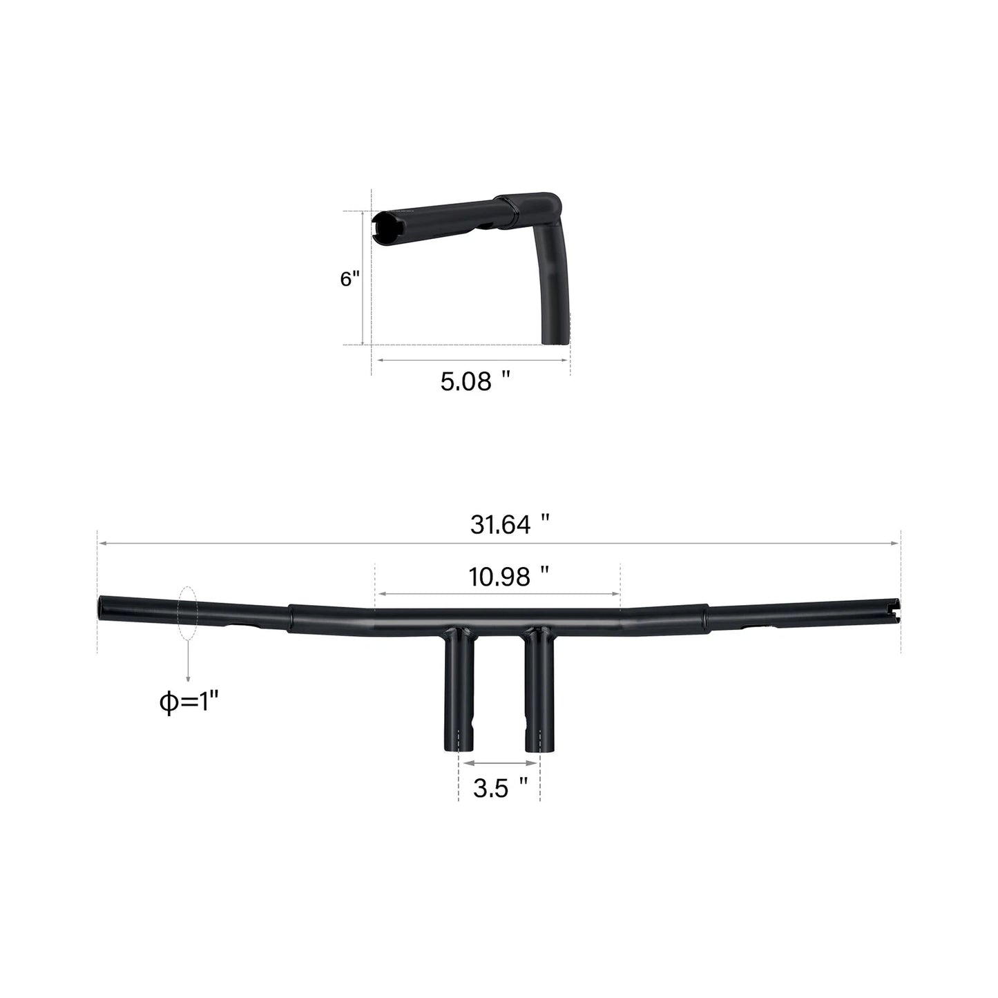 8'' T-Bar Handlebar for Harley Sportster 883