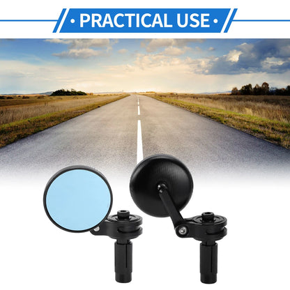 Handlebar Rear View Mirror Round Shape Aluminum Alloy for M6