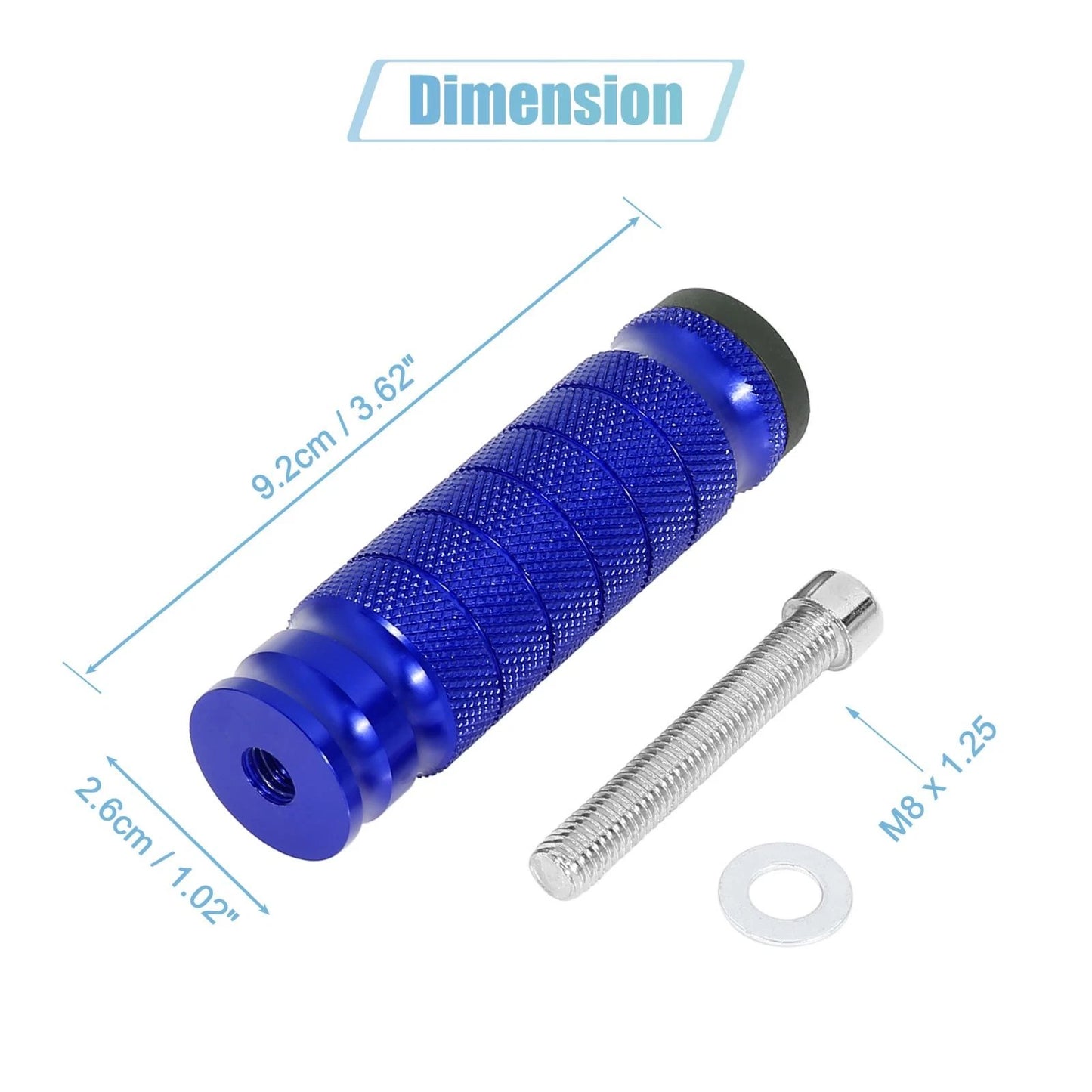 Rearset Footrest Footpeg / 1 Pair / 6mm Aluminum for Aolly Motorbike