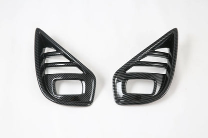 Carbon Fiber Front Fog Light Decor Cover Trim for Toyota Highlander (2020-2023)