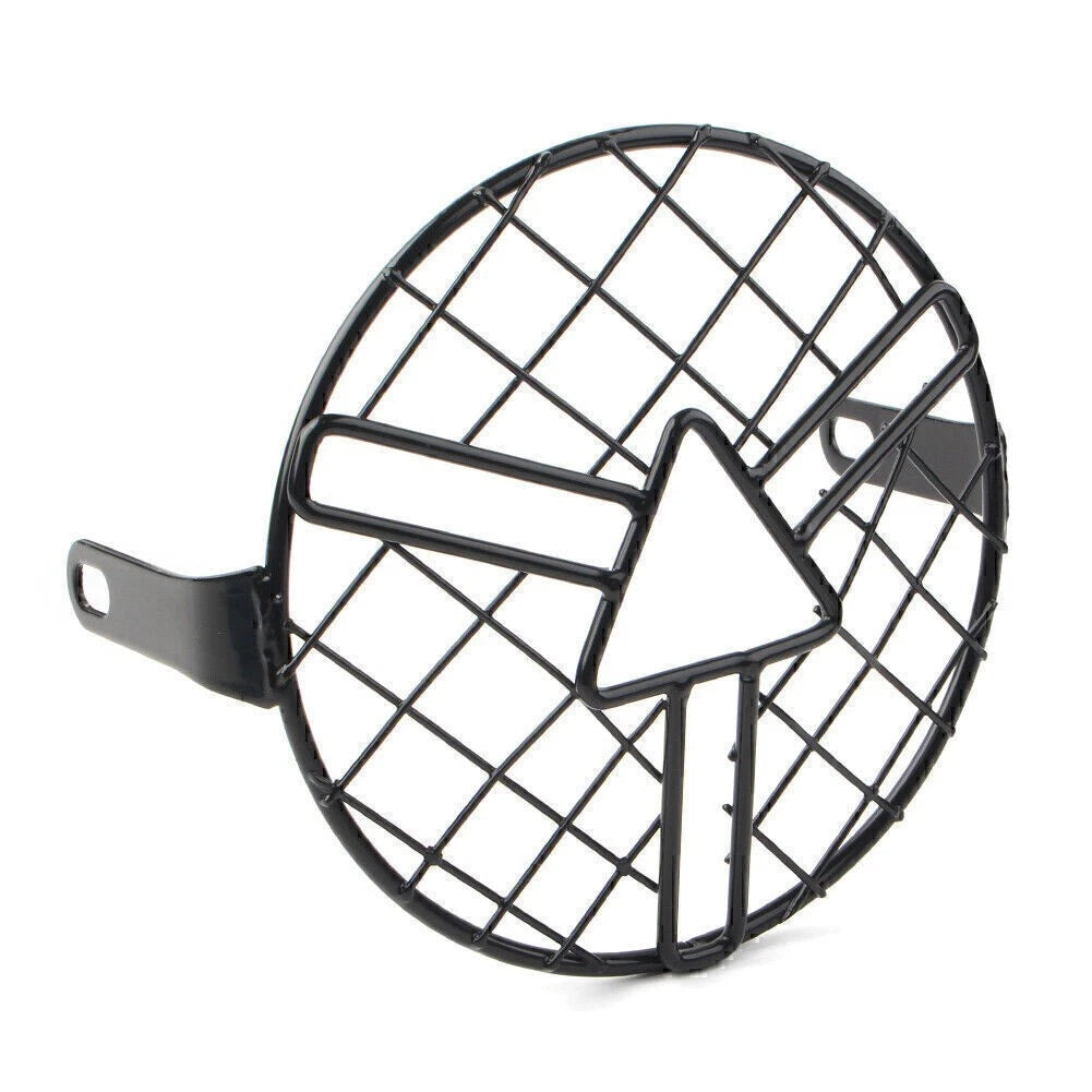 6.5" Headlight Grill Guard Light Cover for Cafe Racer Bobber Motorcycle
