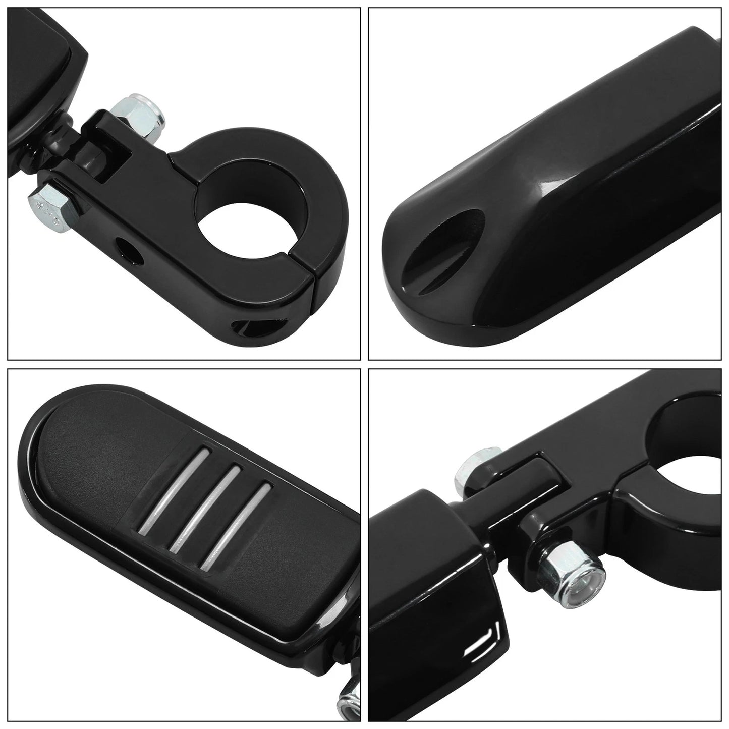 1.25" Black Pegstreamliner Highway Engine Guard Footpegs for Harley
