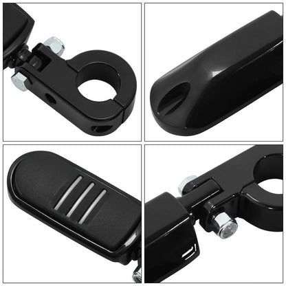 1.25" Black Pegstreamliner Highway Engine Guard Footpegs for Harley