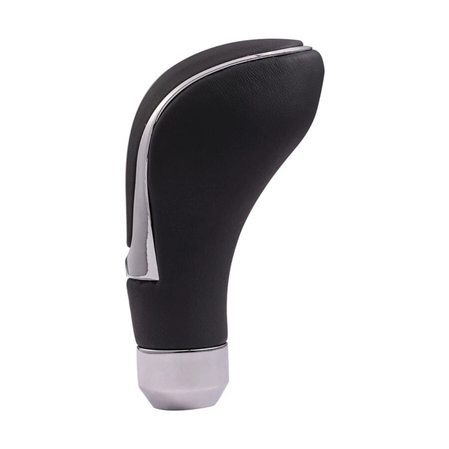 Black Leather Gear Shift Knob Shifter Lever Grip for Car (8mm, 10mm, 12mm)