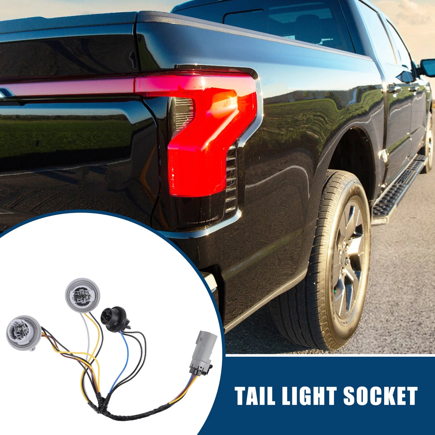 Tail Light Socket Wire for Ford F150 Pickup 2018-2020 (2 x)