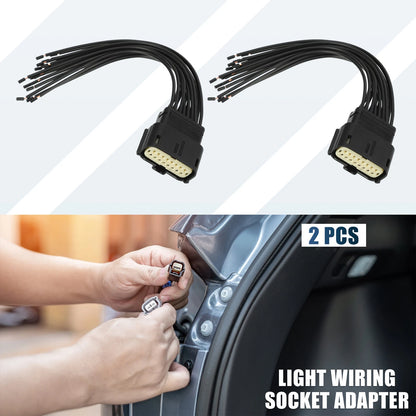 2 x Light Wiring Socket Adapters for Jeep Grand Cherokee Xenon HID (2014-2018)