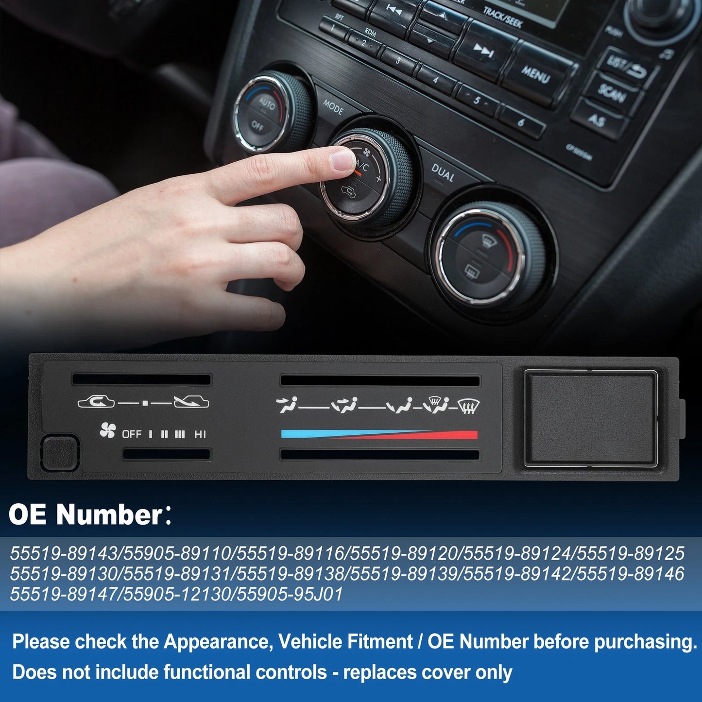 A/C Climate Control Panel for Toyota 4Runner Pickup (1984-1989)