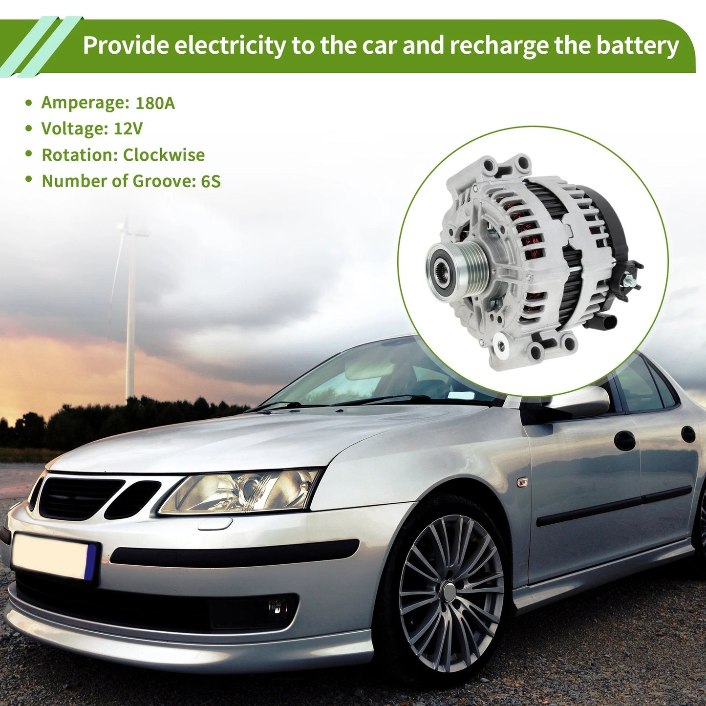 High Output 180A Alternator for BMW 328i (2007-2013)