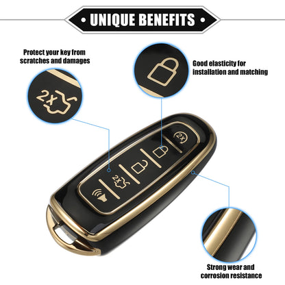 5 x Remote Keyless Key Fob Covers for Ford Escape, Lincoln (2001-2023)
