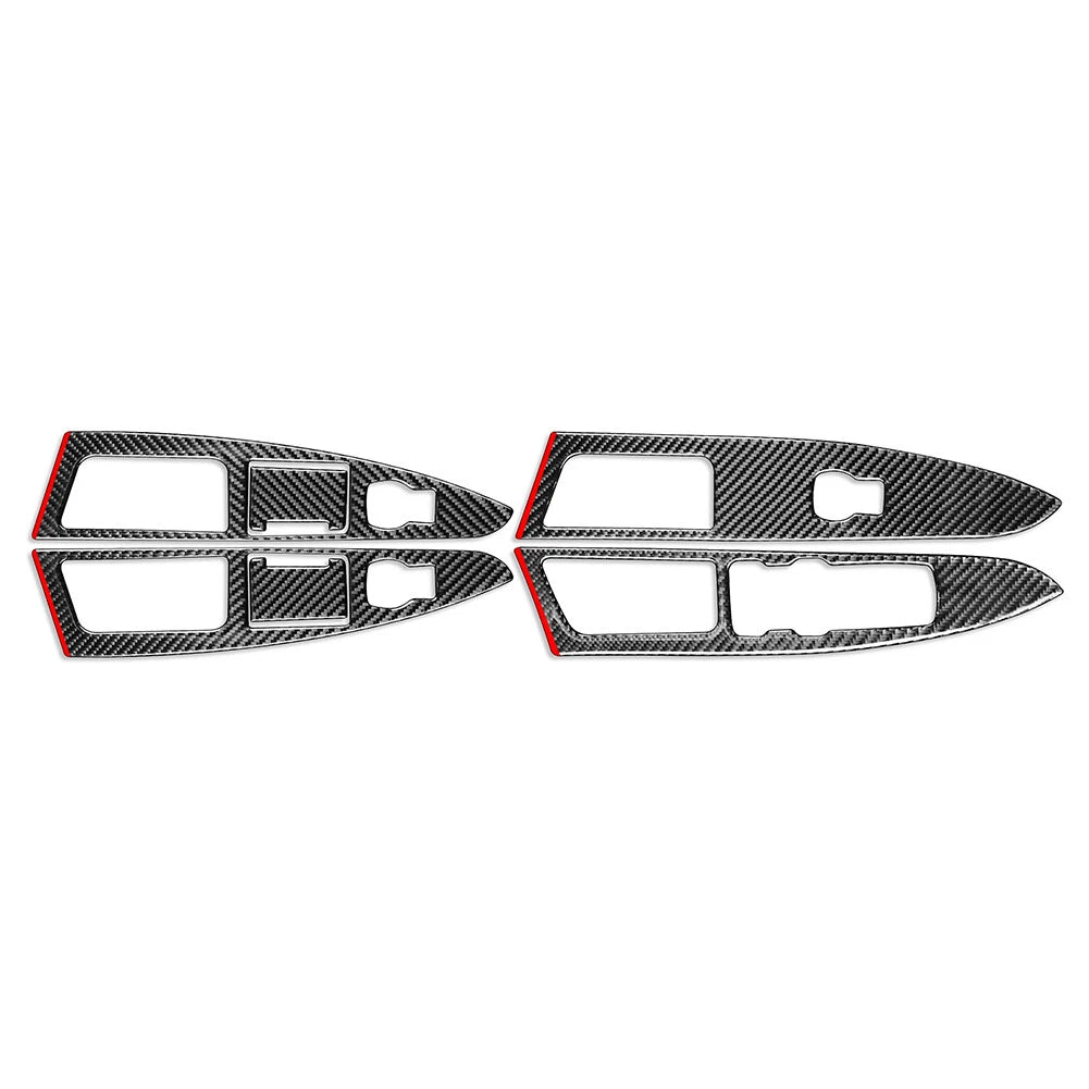 Carbon Fiber Window Lift Panel Switch Cover for Ford Fusion Mondeo (13-17)