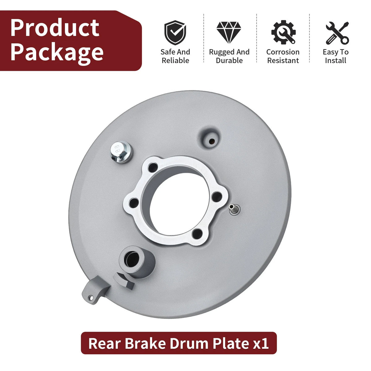 Rear Brake Drum Plate for Yamaha Kodiak 400 Big Bear 350 (1996–1999)