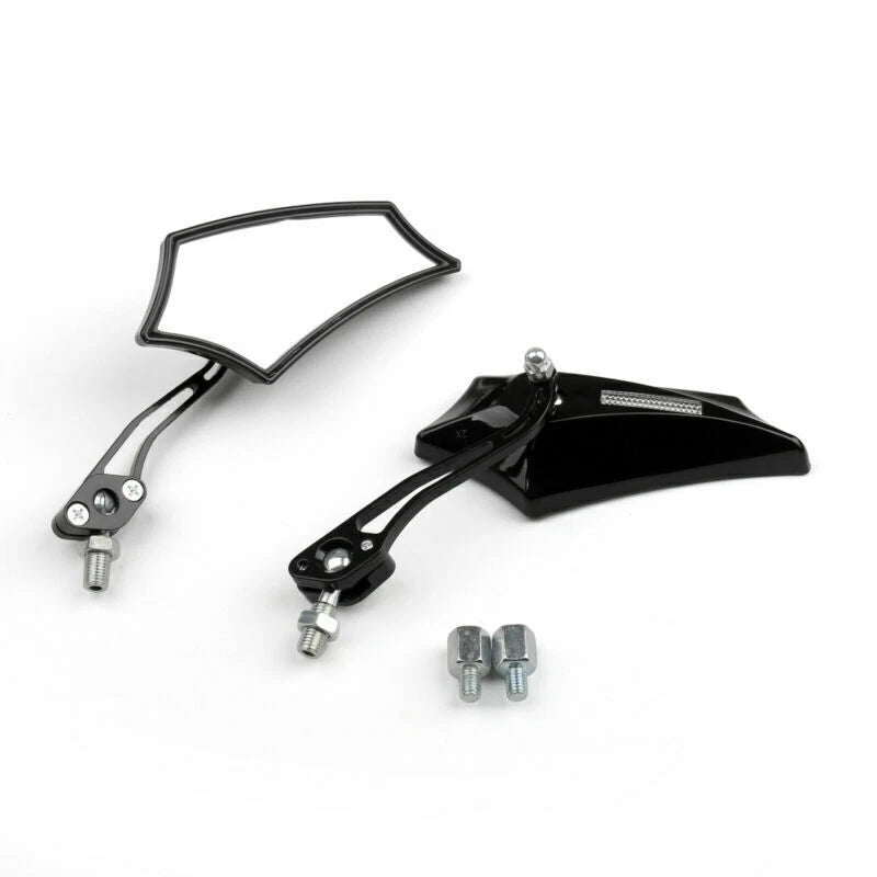 8mm/10mm Rear View Mirrors for Motorcycle Chopper Cruiser