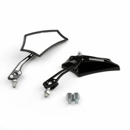 8mm/10mm Rear View Mirrors for Motorcycle Chopper Cruiser